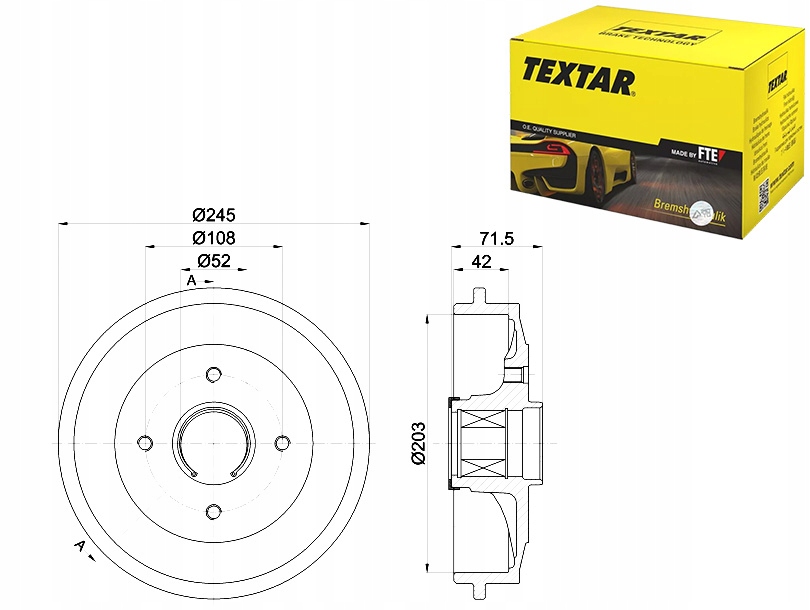 фото №1, Гальмівні барабани гальмівні 2szt. задня citroen c2 c2 enterprise c3 i c3 pluriel
