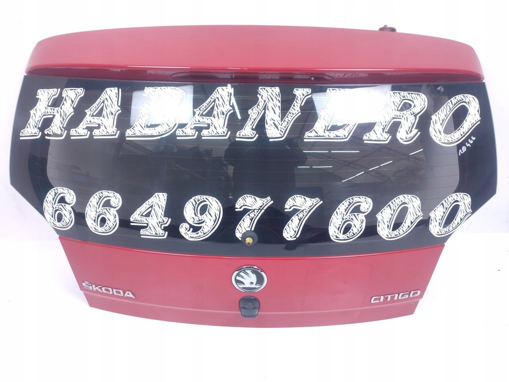 фото №1, Крышка багажника задняя задняя багажника skoda citigo 11-15 ly3d