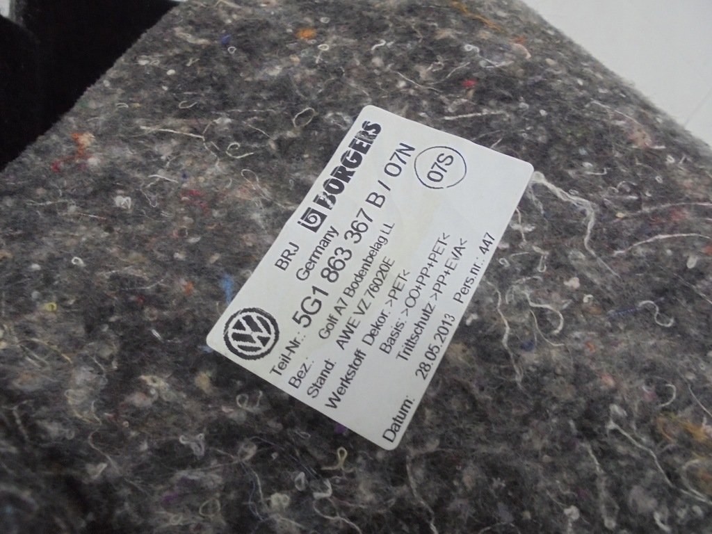 фото №7, Vw golf vii 5g килимок обшивка hb 12r