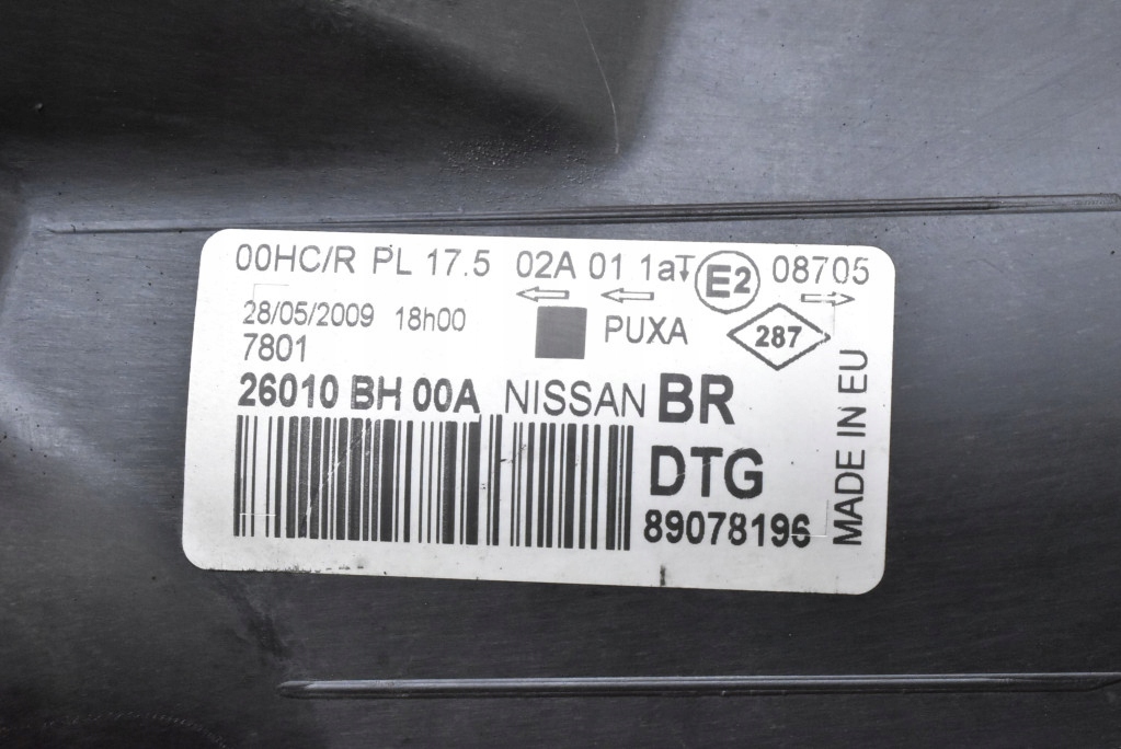 фото №7, Фара правий лампа перед eu 26010bh00a nissan note 1 i e11 lift 09-14