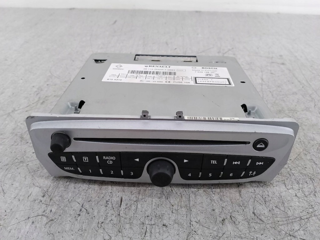 фото №1, Радіо renault scenic iii 281157550r 7649168391 1.4 tce bosch