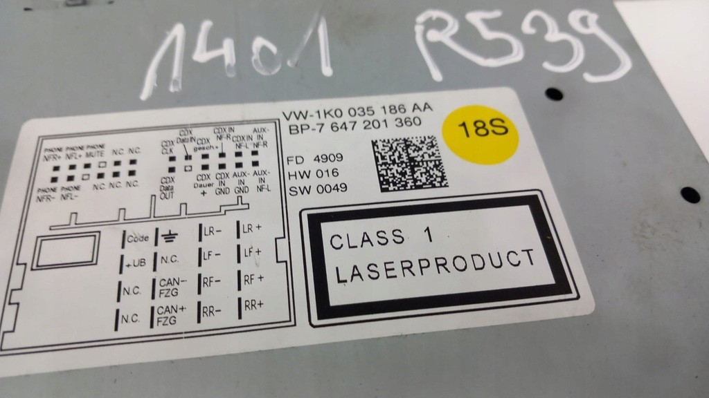 фото №3, Vw golf passat eos радіо cd mp3 1k0035186aa