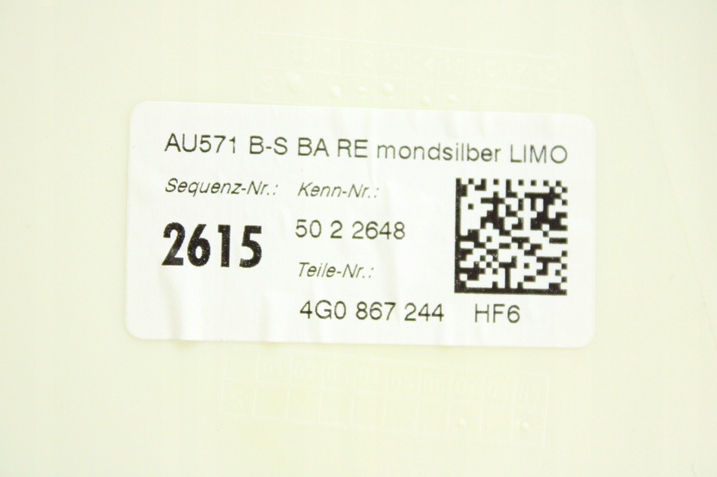 фото №7, Оригинальные обшивка защита стойка b правая audi a6 c7 4g0867244 70km