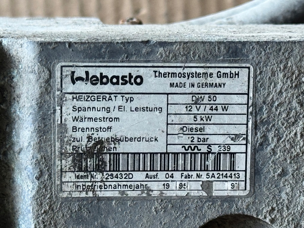 фото №3, Webasto vw transporter t4 31398a