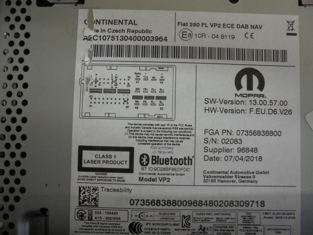 фото №2, 7356838800 радіо fiat ducato 2012- сенсорний