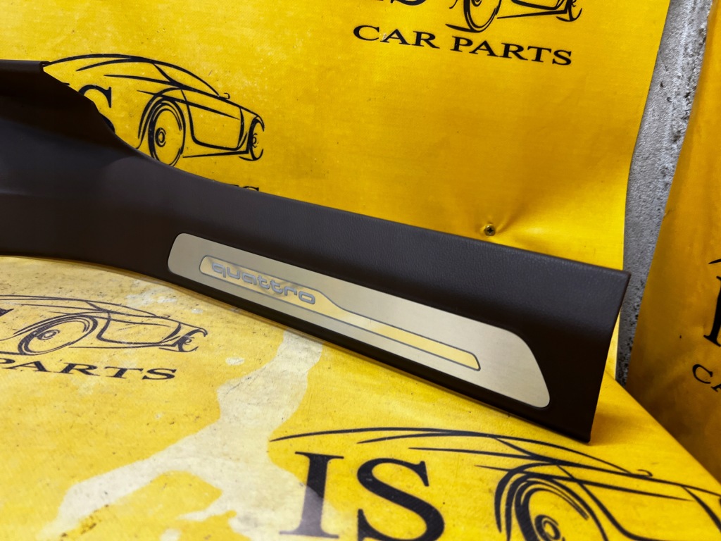 Накладка порог led задняя коричневая правая audi a8 d4 long Оригинал