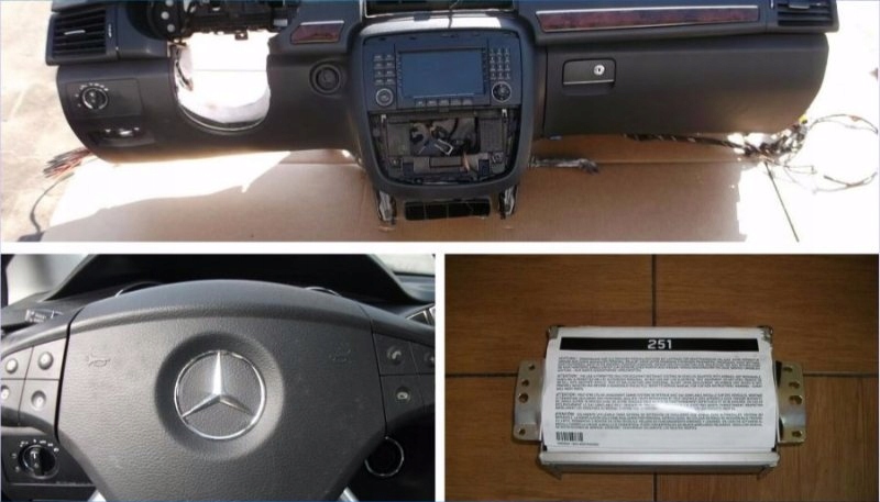 фото №1, Mercedes r w251 251 консоль подушка безопасности подушка