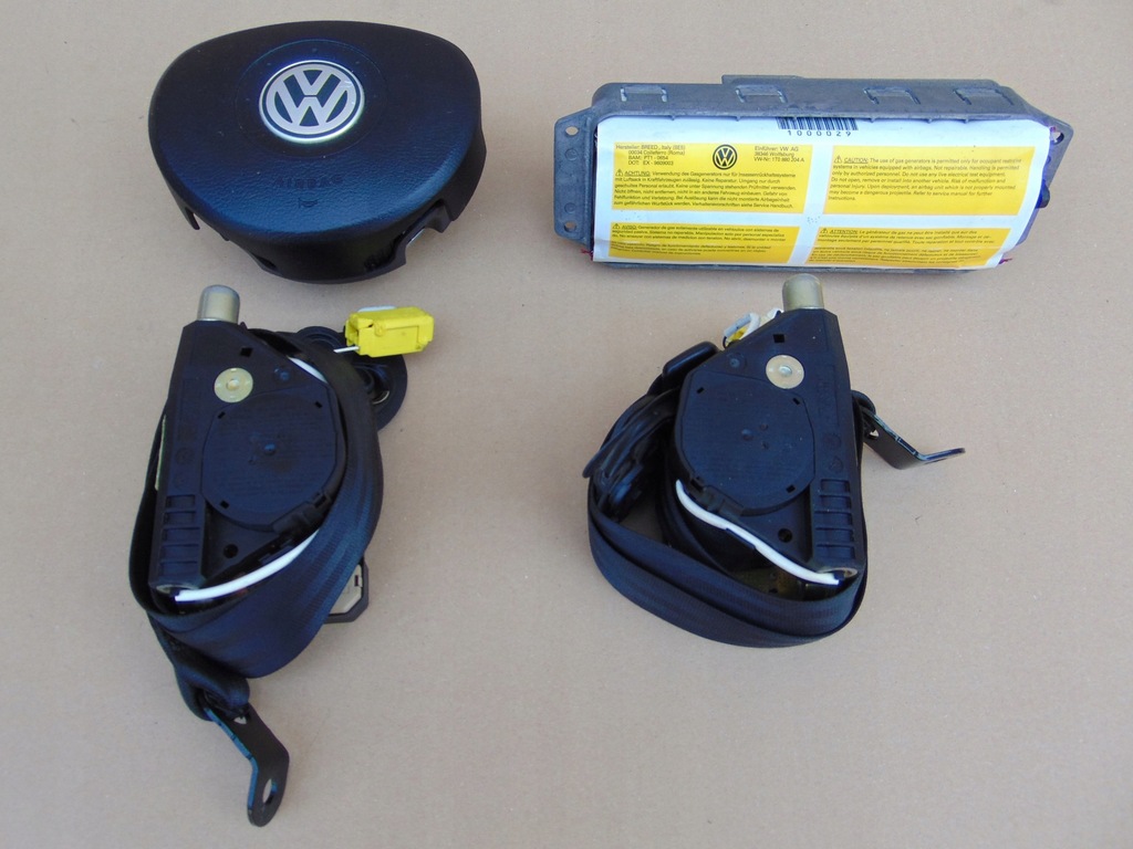 фото №1, Touran 1t0 03- подушка безопасности водителя пассажира ремни kpl.