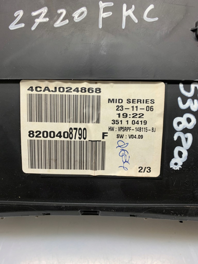 фото №5, Счетчик приборная панель 8200408790f renault