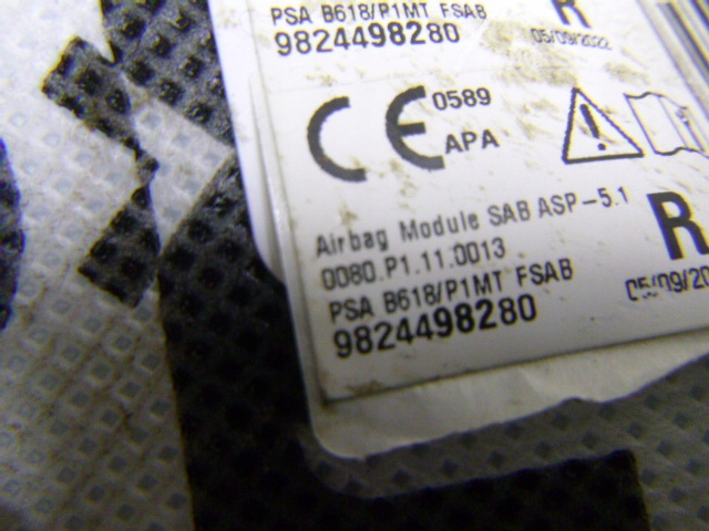 фото №8, Подушка сиденье шторка безопасности правая citroen c3 iii kpl