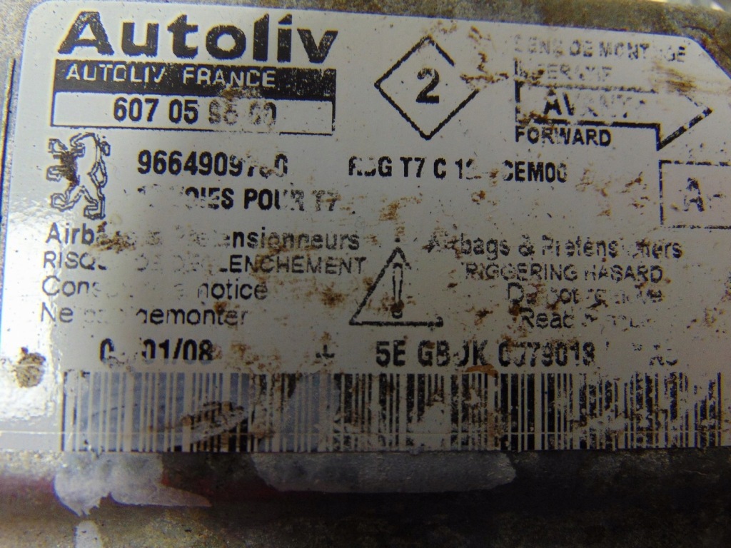 Датчик модуль подушка безопасности peugeot 308 9664909780 607059500 Недорого