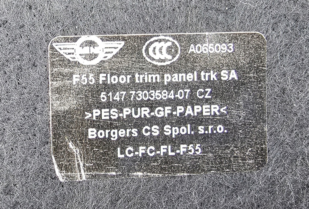 фото №3, Mini cooper f55 підлога обшивка багажника 7303584