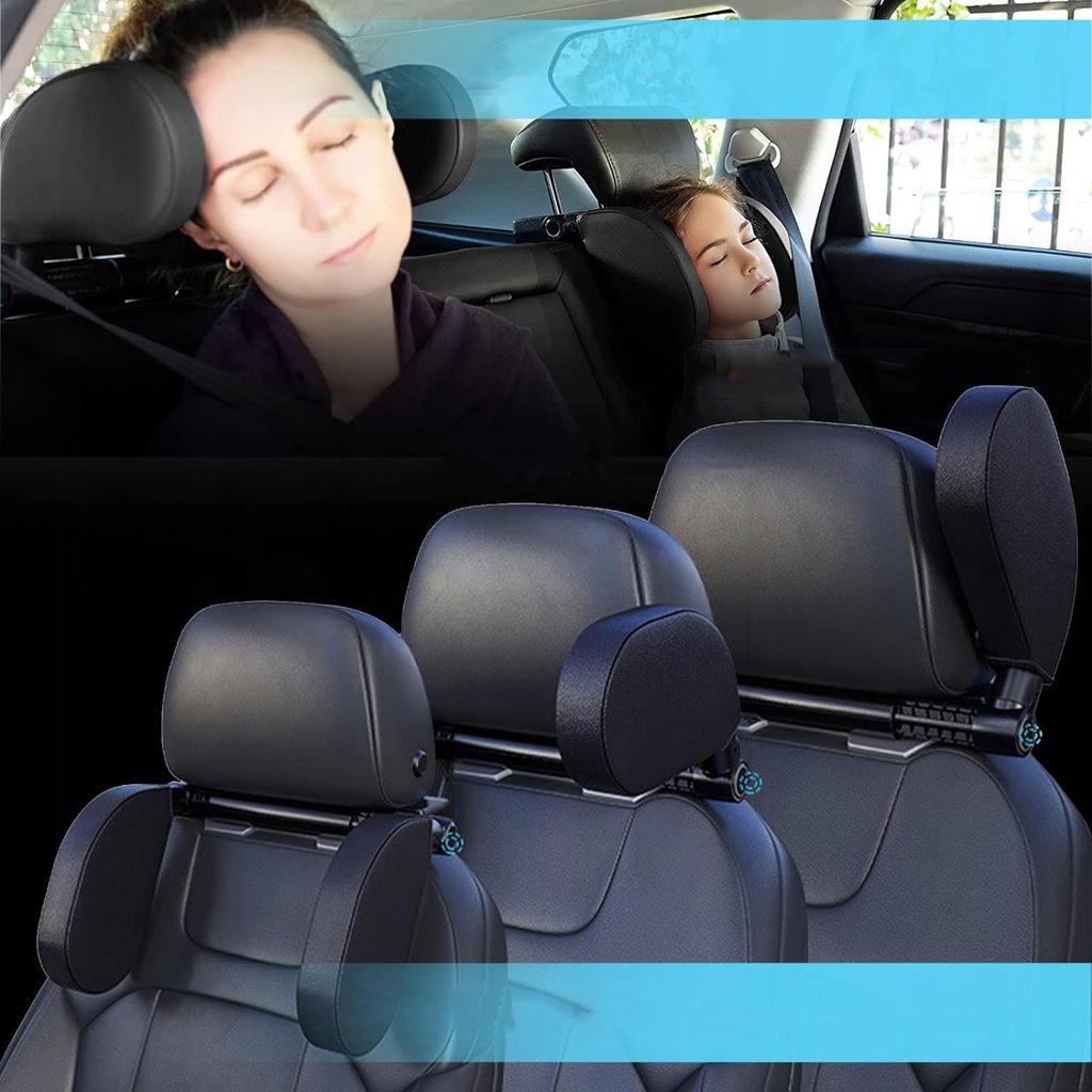 фото №13, Підголівник автомобільний premium регулювання 180° do спання w podróży з stojakiem