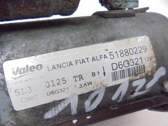фото №8, Fiat doblo i стартер 51880229 1,3jtd d6g321