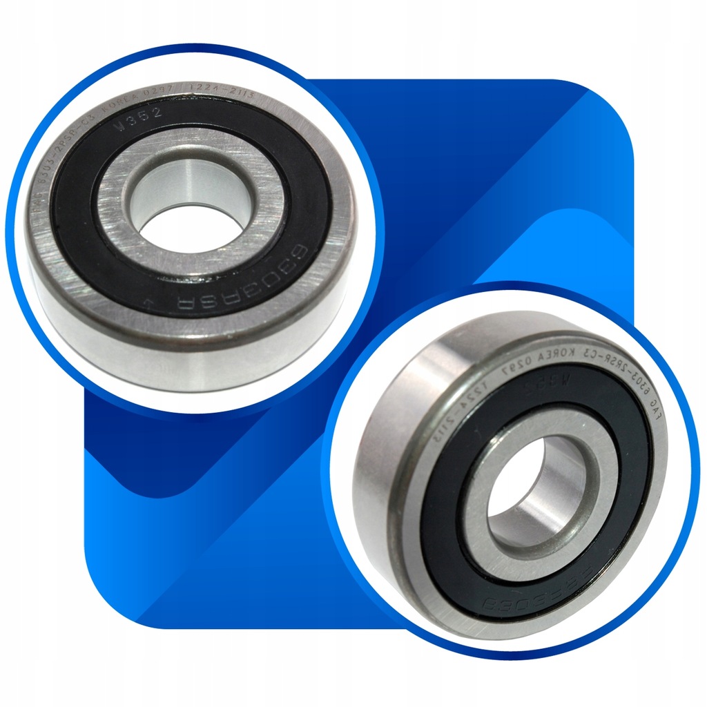 фото №11, Jednorzędowe подшипник kulkowe генератора fag 6303-2rsr-c3