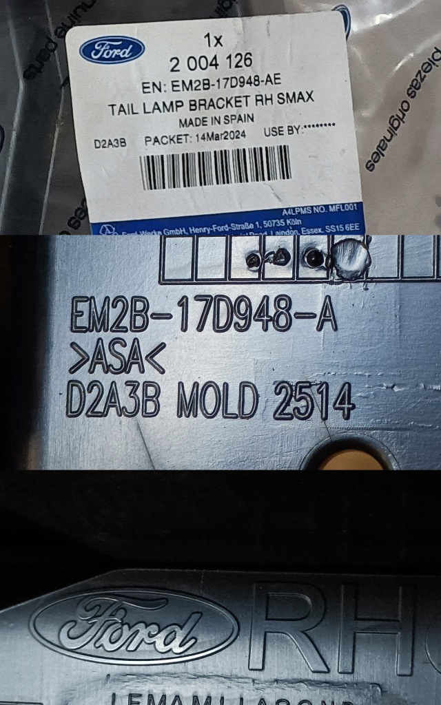 Ford s-max mk2 направляющая кронштейн бампера правый задняя em2b-17d948-ae Киев