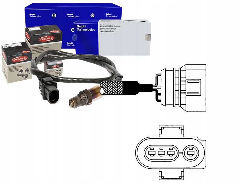 фото №1, Delphi es10987-12b1 датчик лямбда-зонд