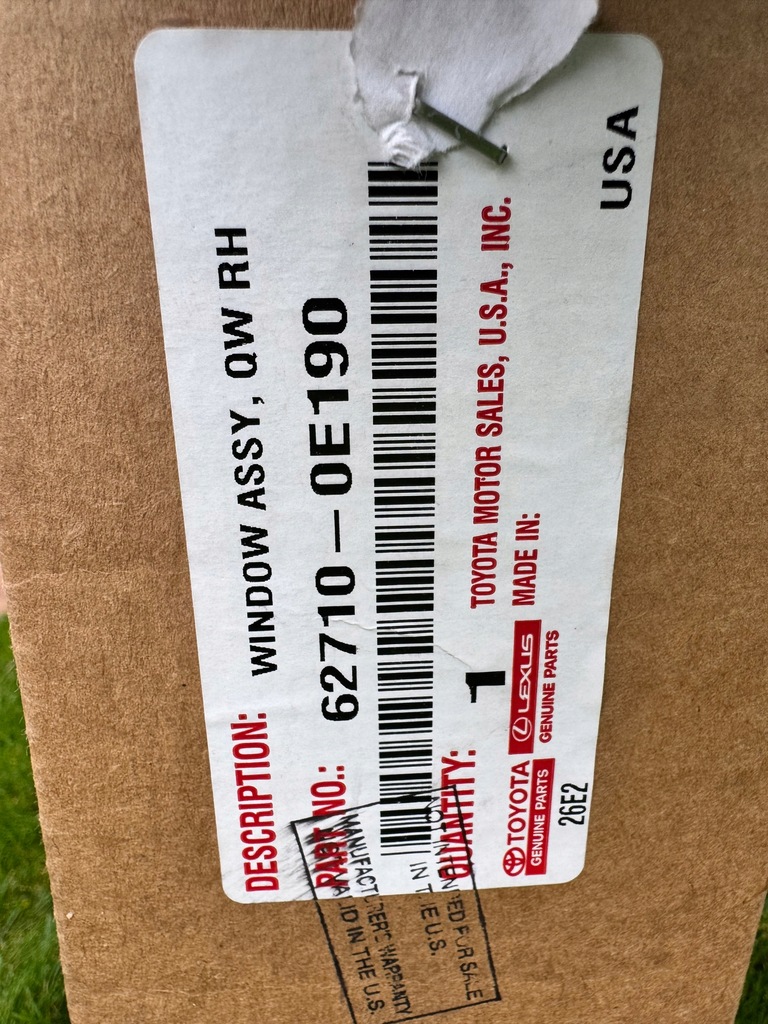 фото №6, Стекло кузовная toyota highlander 62710-0e190 nowa