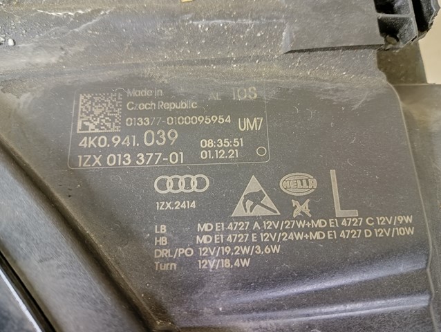 фото №6, Лампа ліва лівий full led matrix audi a6 c8 4k 18-