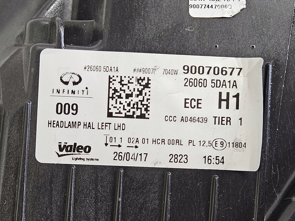 фото №13, Ліва лампа перед infiniti q30 qx30 led 26060 5da1a / 260605da1a