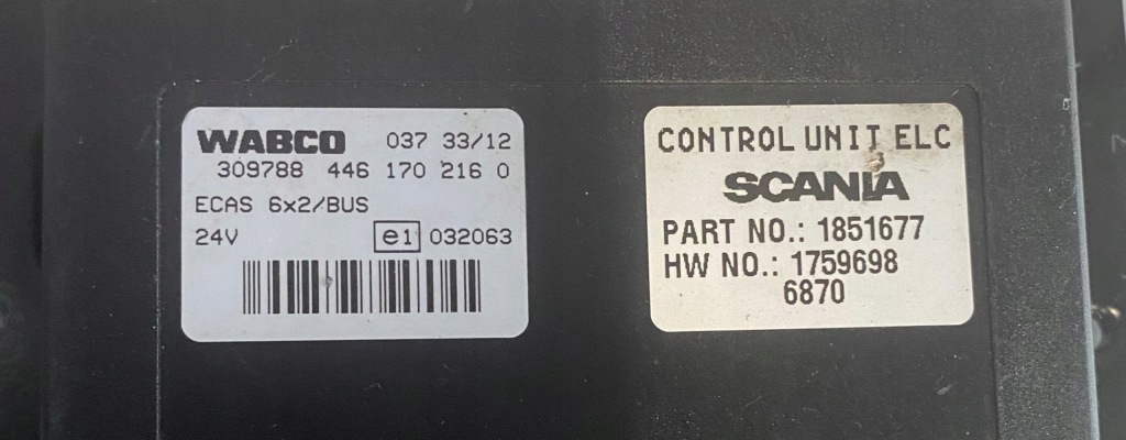 фото №3, Блок керування модуль бортовий комп'ютер ecas scania 1851677
