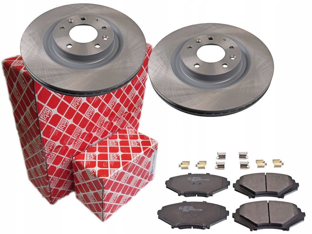 фото №1, Гальмівні диски + гальмівні колодки febi перед mazda rx 8 322mm