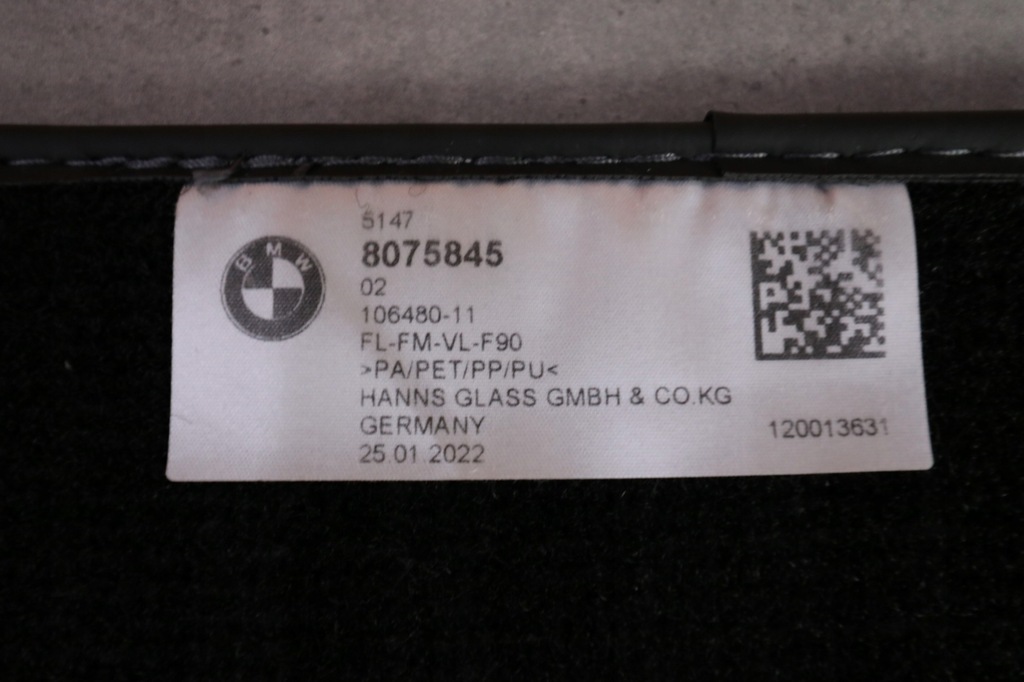 фото №10, Bmw m5 f90 5' g30 g31 оригинальные коврики велюровые europa комплект 8075845