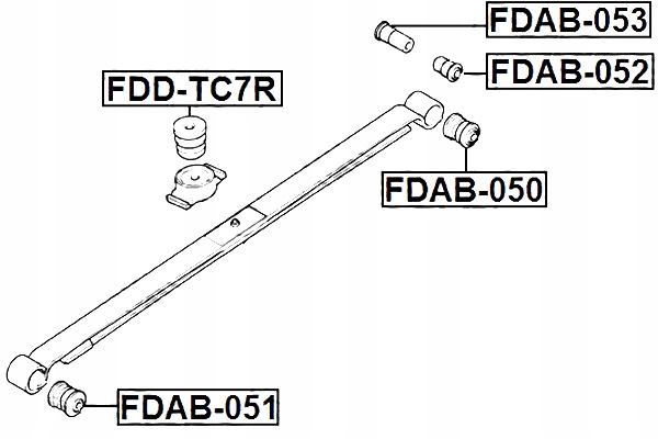 фото №3, Сайлентблок ресора задній ford transit connect tc7 2002-2013 eu febest