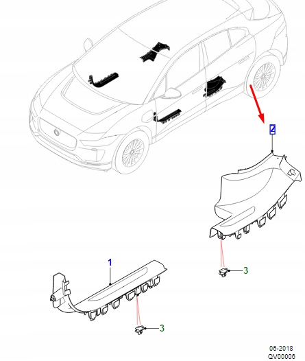 фото №1, Jaguar i-pace x590 rear правий treadplate t4k9677lkp original