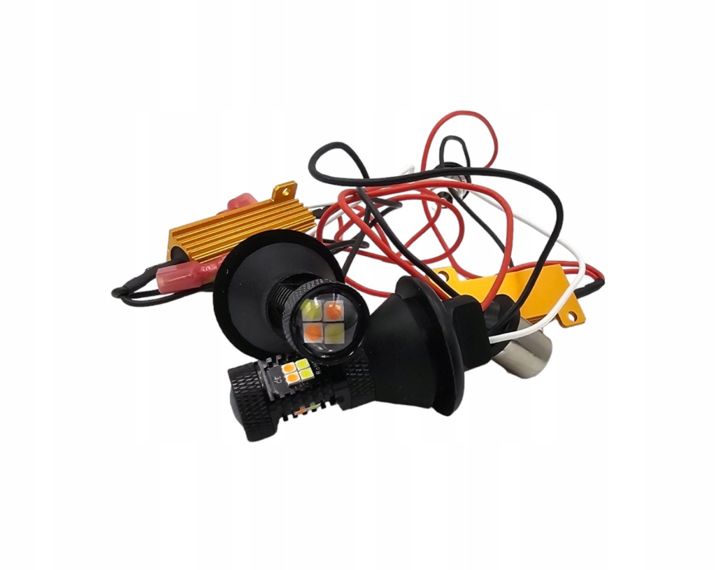 Led drl поворотники + денні ходові вогні smd 2w1 bau15s py21w ultra mocne Зі Шроту