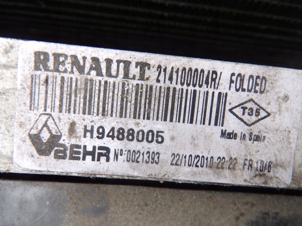 фото №9, Радіатор радіатор renault laguna iii 1.5dci kmpl