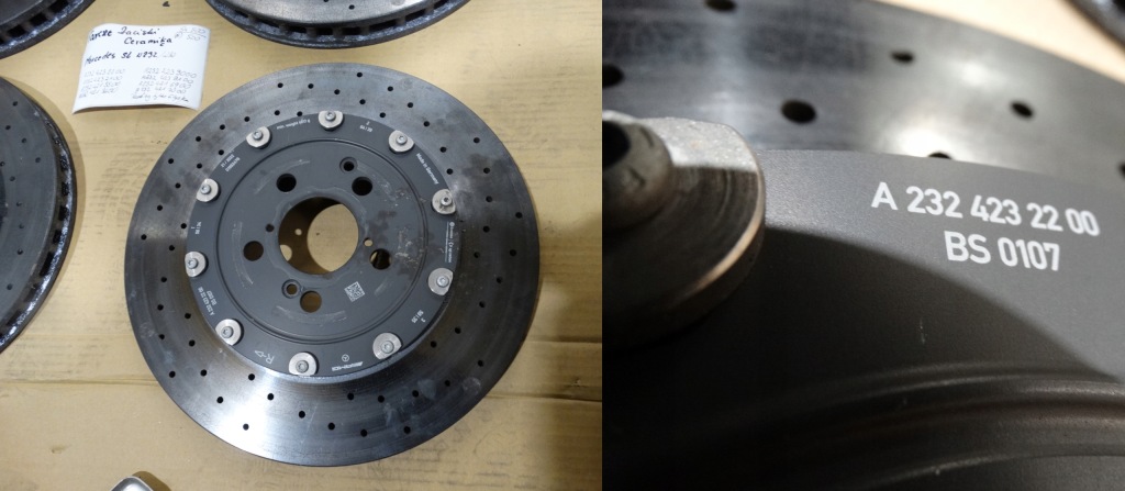 Idealne тормозные диски суппорты kpl.ceramica mercedes sl w232 232 пробег 6000km 1 в Украине