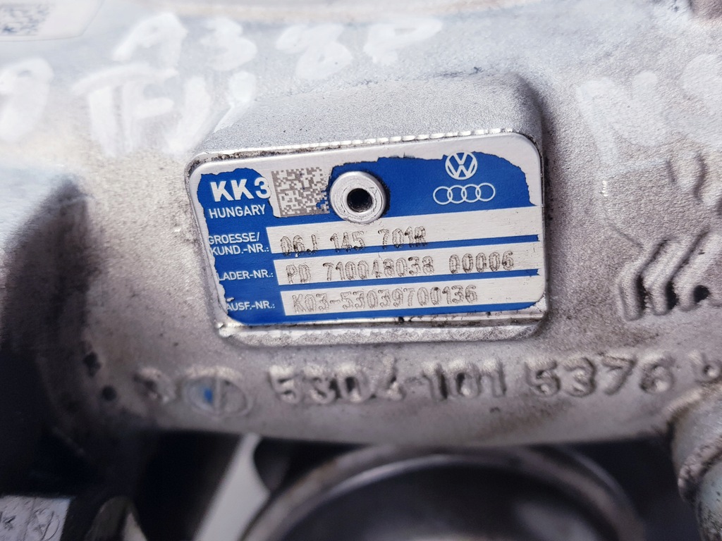 фото №6, Audi a3 8p 1.8 tfsi турбонагнетатель турбина oryg