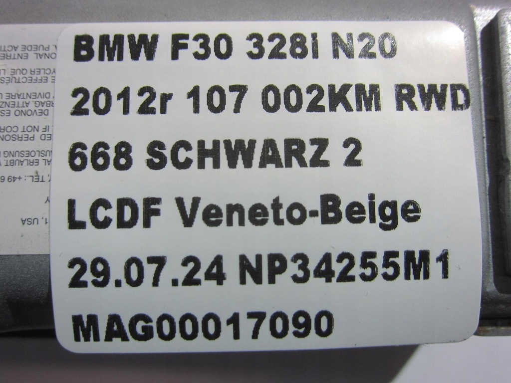 фото №11, Bmw f30 f34 f36 f20 подушка колінна водія подушка безпеки 9228652 72129228652