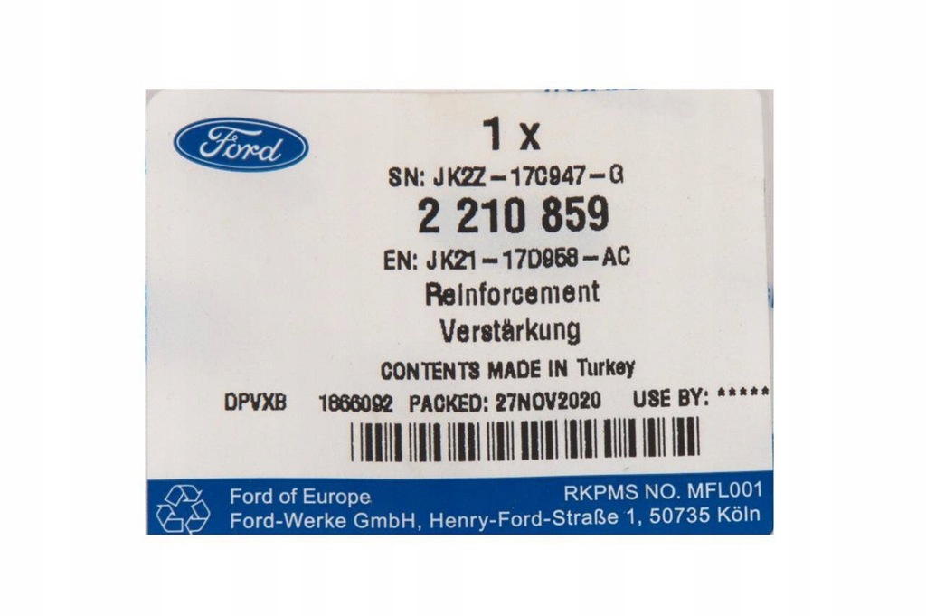 фото №13, Направляющая бампера правый перед ford transit custom 18-