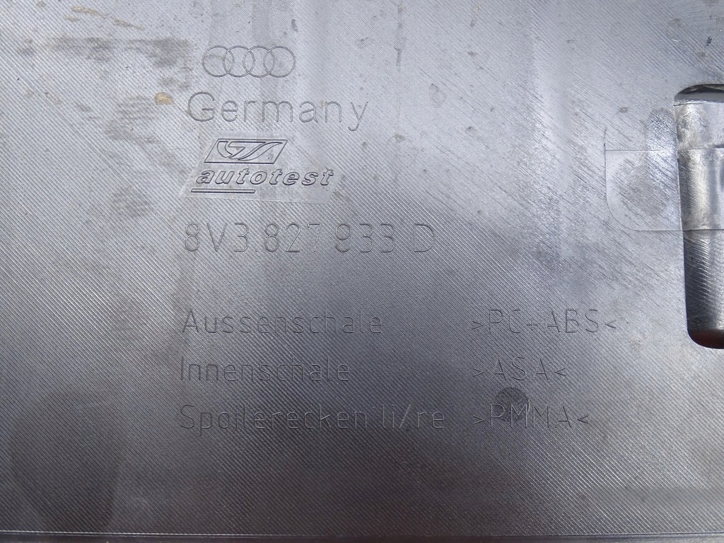 фото №13, Спойлер спойлер крышки задняя багажника audi a3 s3 8v 3d 8v3827933d ly9b s-line