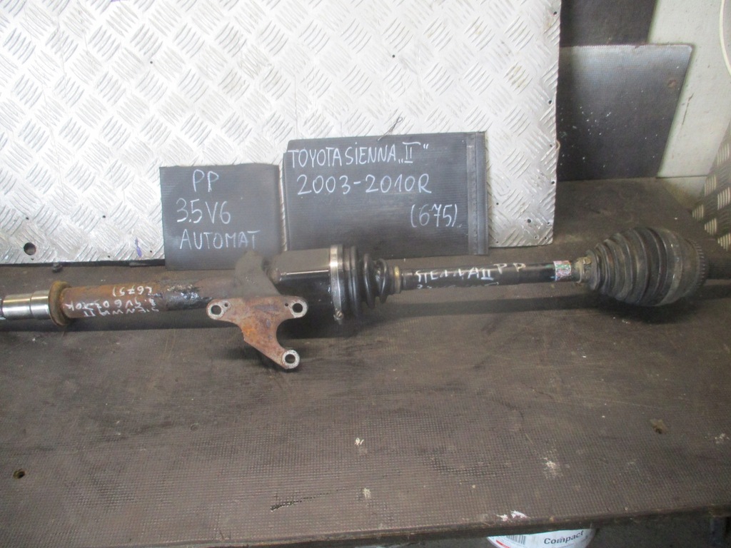 фото №1, Приводной вал правая toyota sienna ii 3.5 b v6 автоматическая коробка передач 06-10 r.