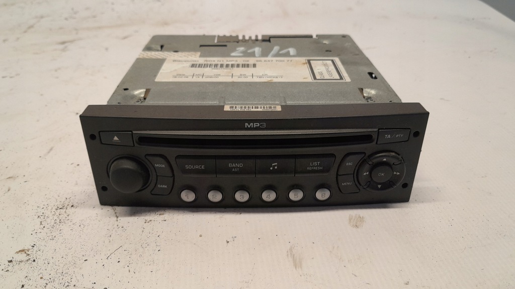 фото №1, Citroen c4 grand picasso i радио заводской cd mp3 9664770077