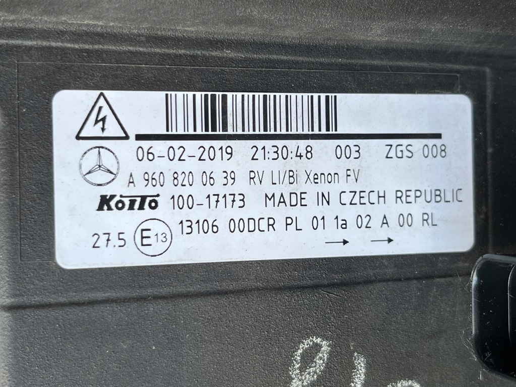 фото №7, Лампа левая ксенон mercedes actros w960 960 mp4 kpl