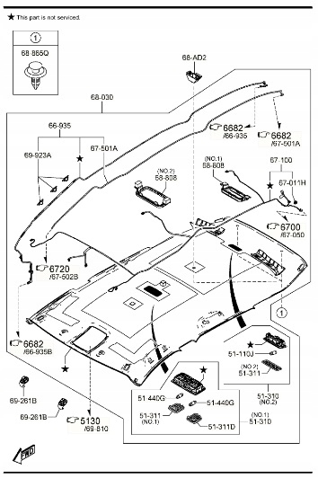 фото №1, Потолок mazda cx-9 tc 2016r.-2023r. new оригинальный номер