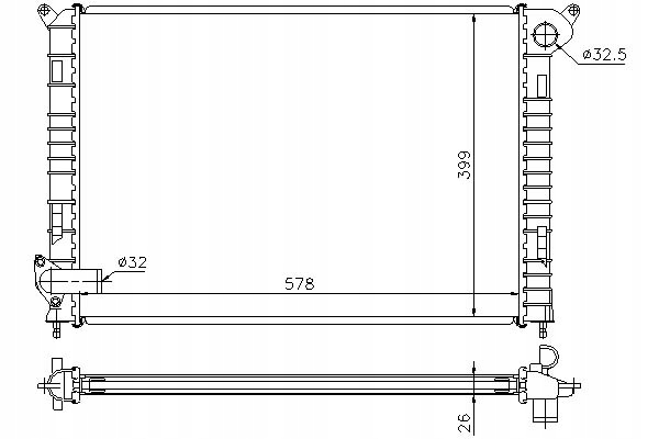 фото №2, Радиатор двигателя mini r50 r53 r52 1.6 06.01-0