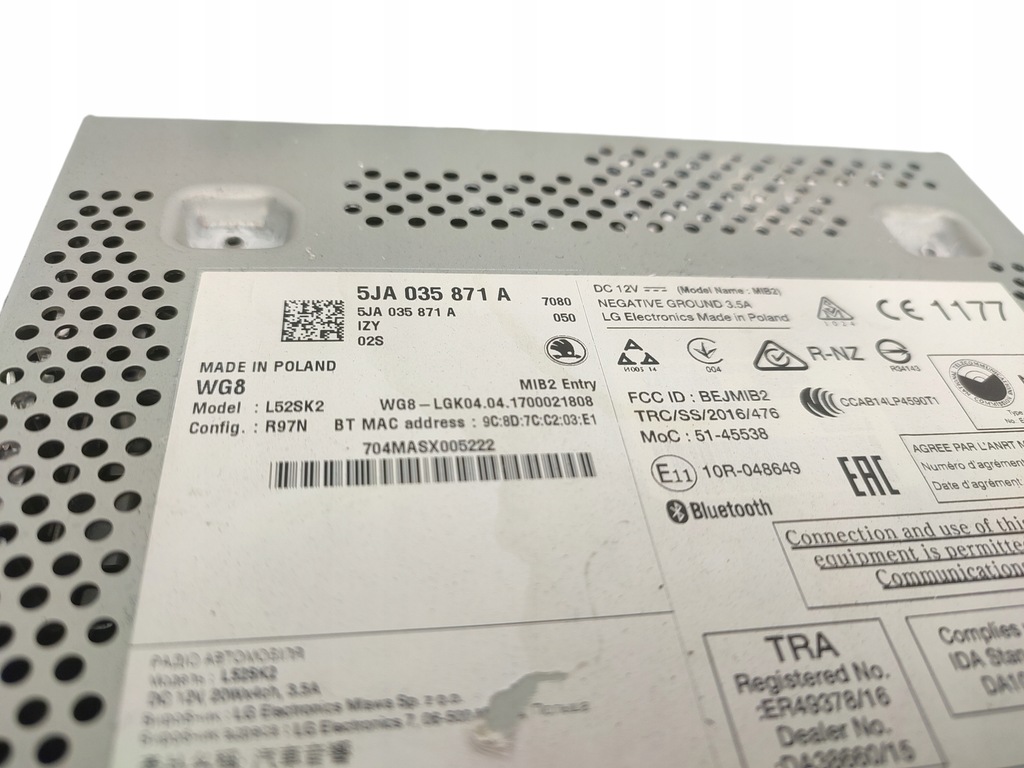 фото №6, Радіо радіопрогравач заводський skoda rapid 2012-2017 5ja035871a