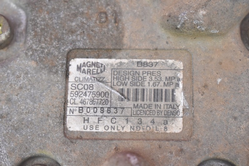 фото №6, Компрессор насос кондиционера 467857720 592475900 fiat punto ii 1.2 8v 60 km