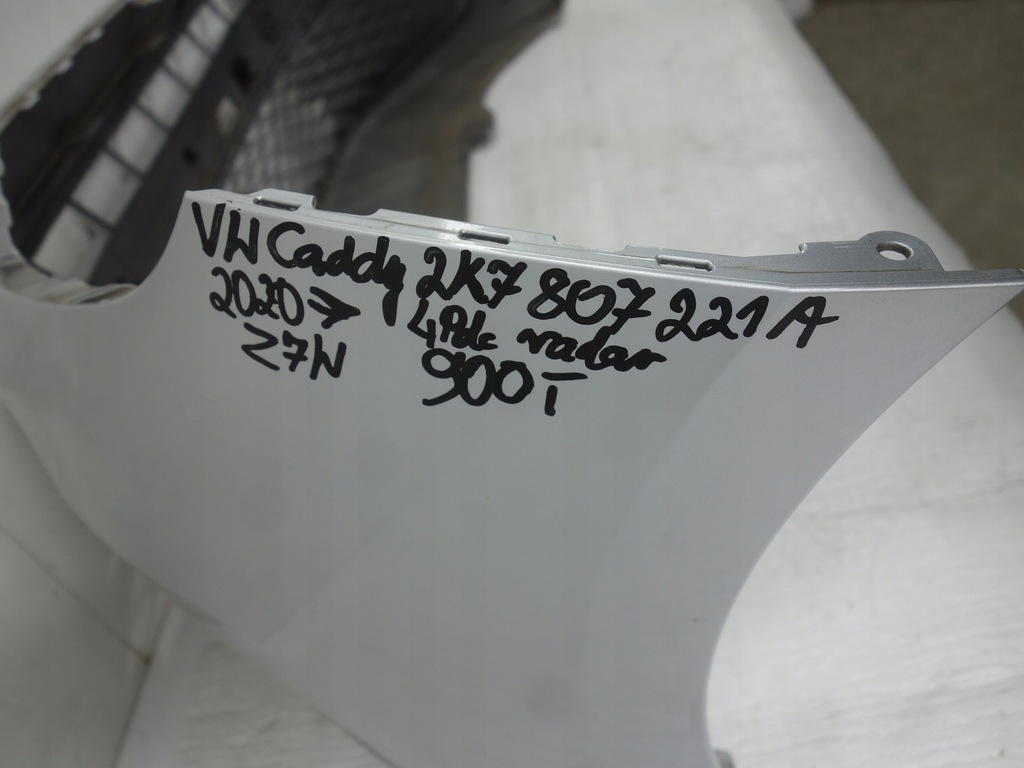 фото №14, Бампер перед vw caddy iv 2020- 4 pdc радар 2k7807221a цвет - z7w