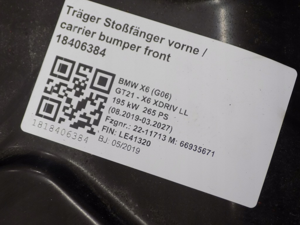 фото №15, Bmw x6 g06 перед капот pas крыло бампер лампы led m-pakiet c3w