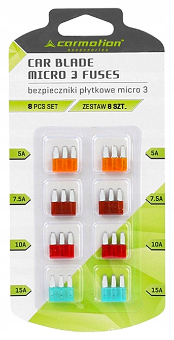 фото №1, Предохранители płytkowe micro3 8szt.