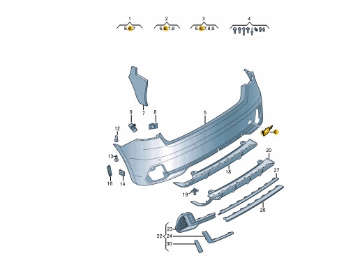 фото №1, Audi a1 sportback gb rear бампер tow eye cover 82a807441agru original