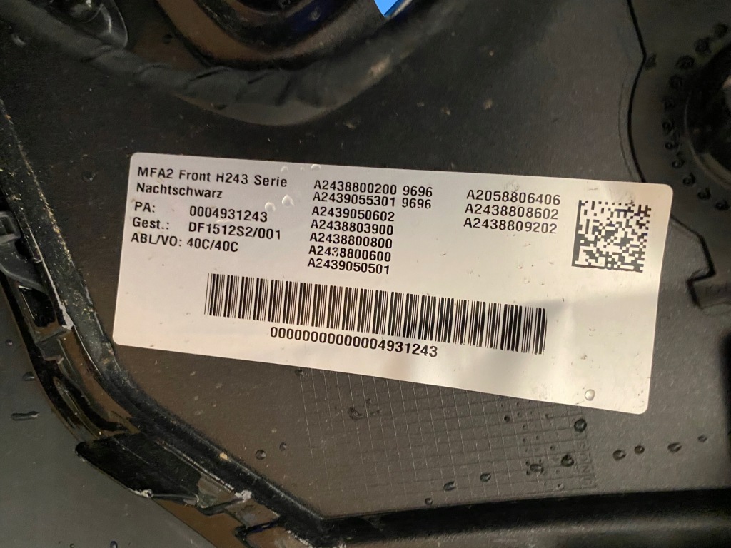 фото №8, Бампер передний перед mercedes eqa 243