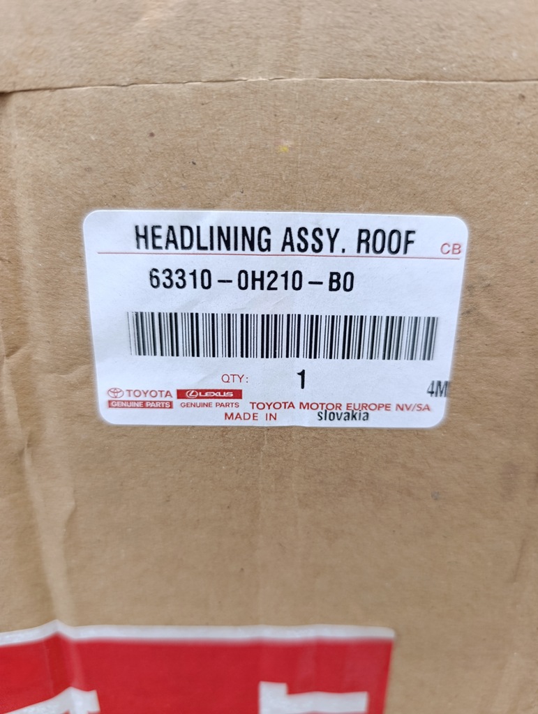 фото №8, Потолок toyota aygo ii 2014-2020 nowa!!!