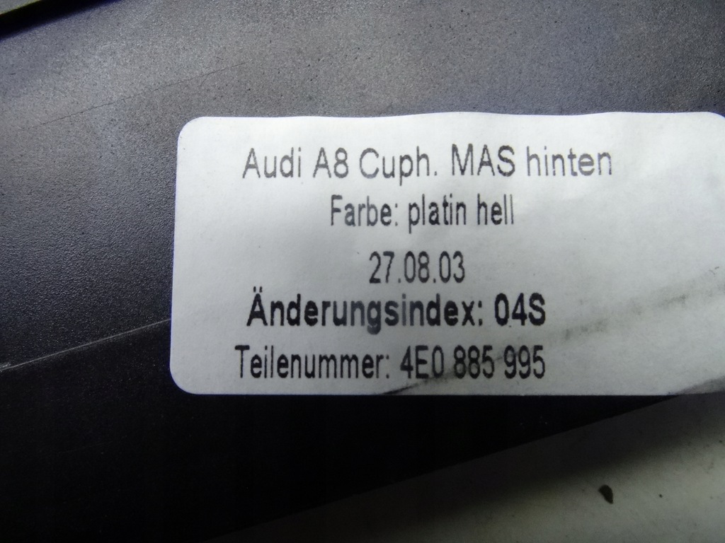 фото №5, Audi a8 d3 03-07 кронштейн чашка задня 4e0885995